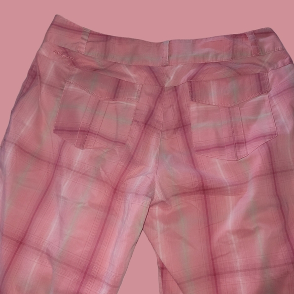 Columbia Pink Plaid Shorts 10 - Picture 2 of 5